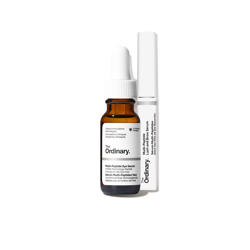 The Ordinary The Eye, Lash & Brow Collection multi-peptide duo including Eye Serum and Lash & Brow Serum - Official US Edition.