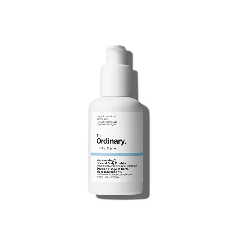 The Ordinary Niacinamide 5% Face and Body Emulsion multi-active brightening and tone-evening treatment for face and body - Official US Edition.
