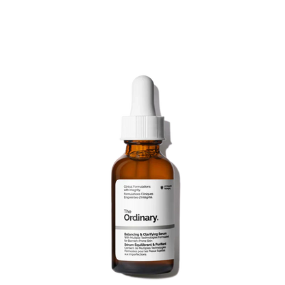 The Ordinary Balancing & Clarifying Serum 30ml bottle for multi-active pore refinement and shine control - Official US Edition.