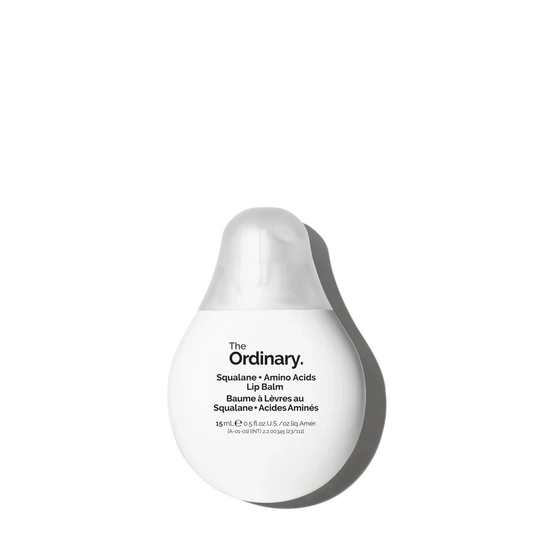 The Ordinary Squalane + Amino Acids Lip Balm 15mL tube for multi-use hydration and barrier support for lips, elbows, and cuticles - Official US Edition.