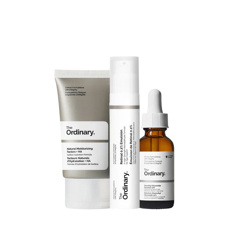 The Ordinary The Vitamin C & A Collection power duo including Ethylated Ascorbic Acid 15% and Retinal 0.2% Emulsion - Official US Edition.