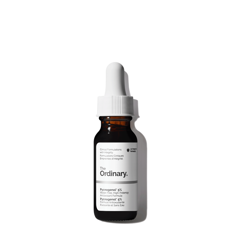 The Ordinary Pycnogenol 5% 15mL bottle for high-potency antioxidant protection, radiance, and collagen support - Official US Edition.