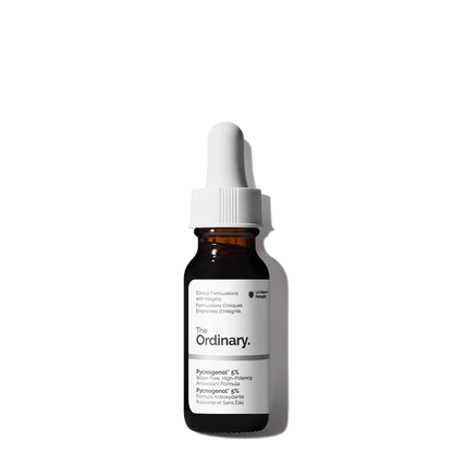 The Ordinary Pycnogenol 5% 15mL bottle for high-potency antioxidant protection, radiance, and collagen support - Official US Edition.
