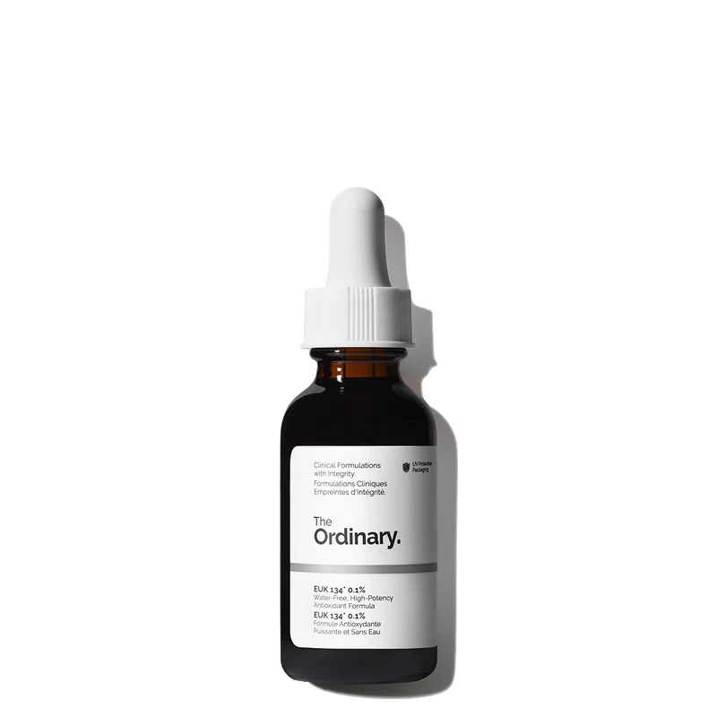 The Ordinary EUK 134 0.1% 30ml bottle for advanced self-regenerating antioxidant protection - Official US Edition.