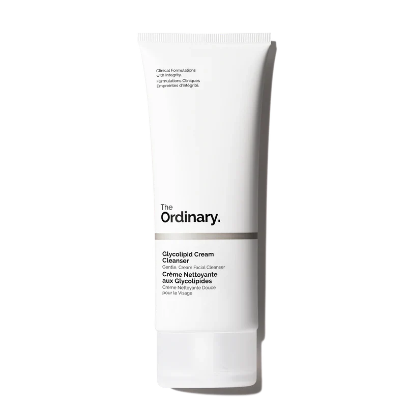 The Ordinary Glycolipid Cream Cleanser 150mL tube for gentle barrier-supportive cleansing and makeup removal - Official US Edition.