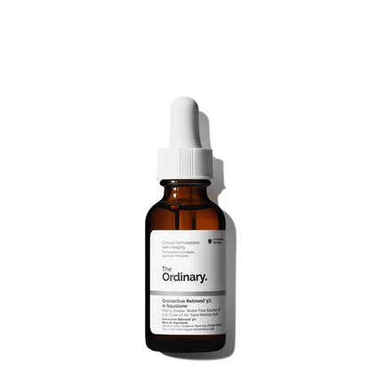 The Ordinary Granactive Retinoid 5% in Squalane 30ml bottle for ultra-high-strength anti-aging and barrier support - Official US Edition.