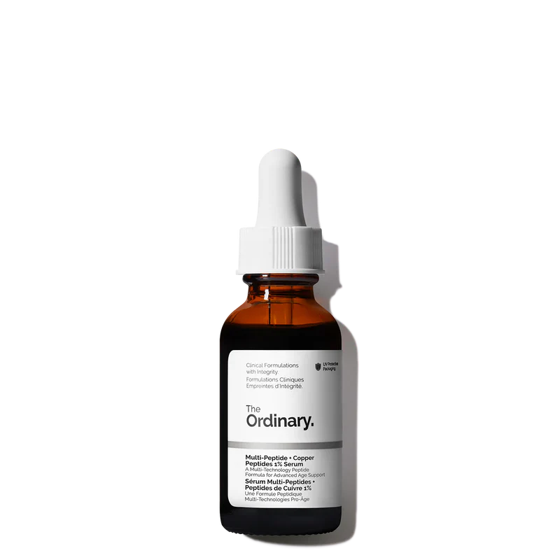 The Ordinary Multi-Peptide + Copper Peptides 1% Serum advanced blue clinical serum for structural age support and collagen restoration - Official US Edition.
