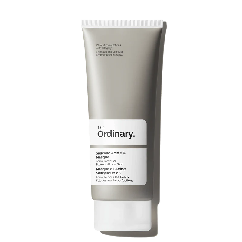 The Ordinary Salicylic Acid 2% Masque tube for intensive pore decongestion and clarifying with charcoal and kaolin clay - Official US Edition.