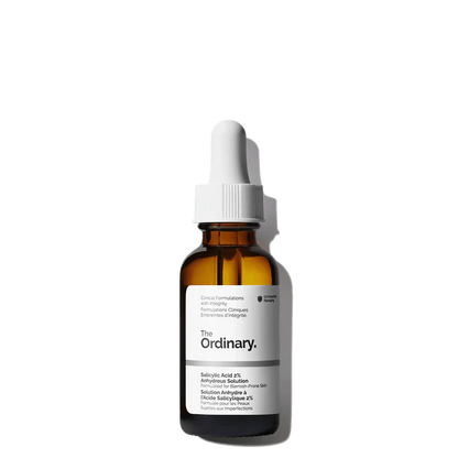 The Ordinary Salicylic Acid 2% Anhydrous Solution 30mL bottle for gentle pore decongestion and texture refinement in a squalane base - Official US Edition.